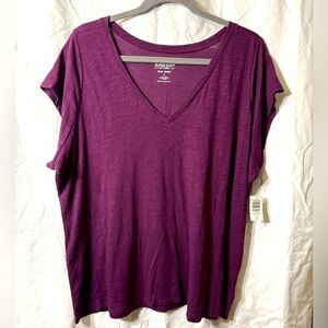 Torrid Super Soft Slub Jersey Tshirt Size 5x, Winter Bloom NWT